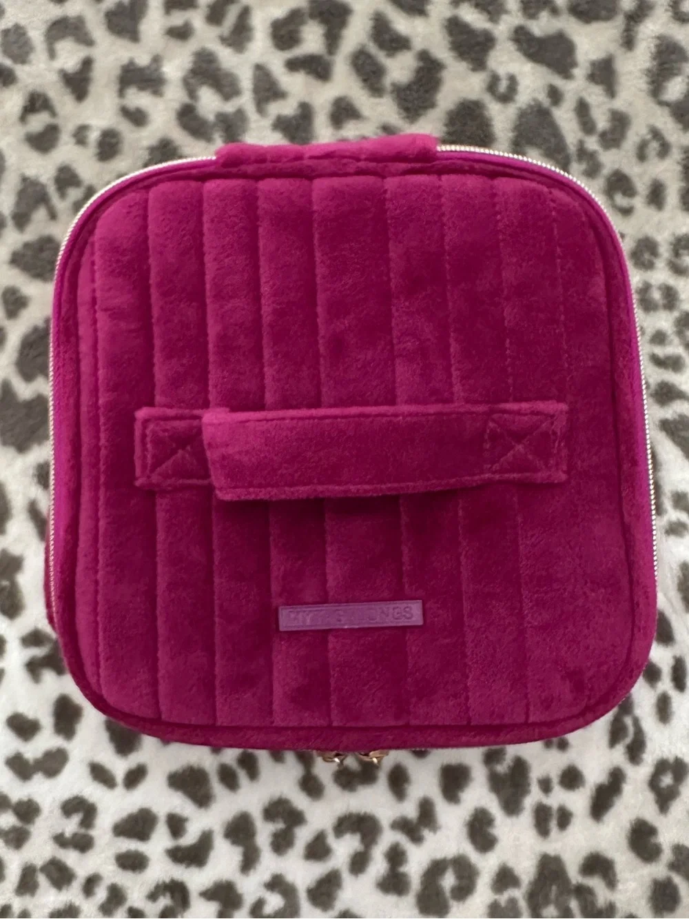 MyTagalongs Scarlett Velour Trunk Case in Dark Pink One Size